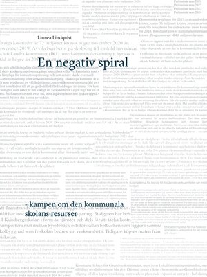 cover image of En negativ spiral